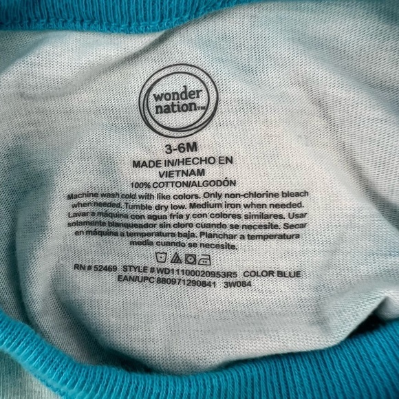 Wonder Nation Blue Tie Dye Short Sleeve Romper Size 3 Months - Picture 2 of 4